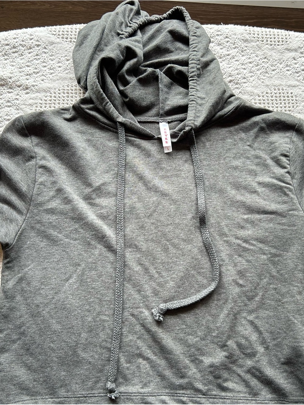 Women's Gray Hooded Sweatshirt Hoodie - Eevee